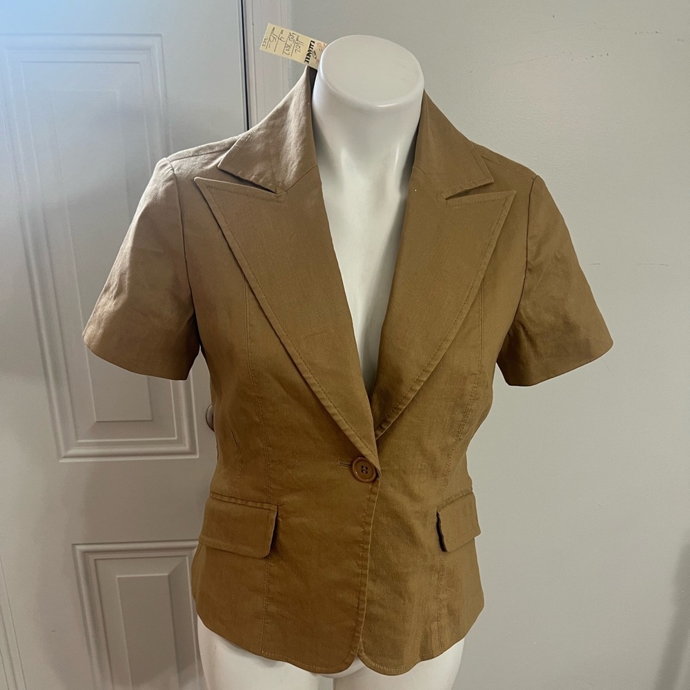 Insight Tan Blazer Tailored Fit Business Casual
